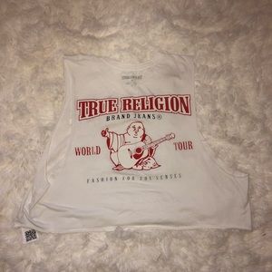 True Religion Logo Crop Top